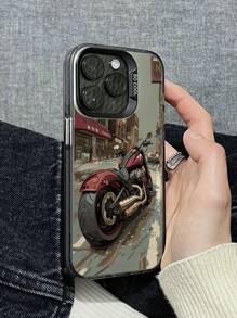 1pc Fashionable Motorcycle Print Shock-Proof Phone Case For IPhone11/12/13/14, 11Pro Max/12Pro Max/13Pro Max/14Pro Max, XR, 15/15PRO/15PROMAX, Samsung Galaxy A05/A15/A25/A35/A53/A54/A55, S23/S24