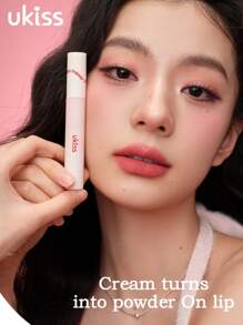 ukiss Tinte labial en crema de bruma lechosa, lápiz labial mate aterciopelado, color de alta pigmentación, de larga duración, ligero, lápiz labial líquido, suave, de larga duración