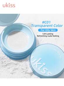 ukiss 定妆散粉，高清散粉，雾面哑光，12 小时持久控油，质地轻盈，打造柔焦效果，遮盖细纹和瑕疵 - #C01 Transparent Color - 查看 4