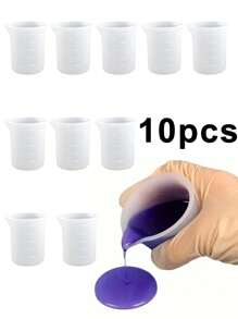 100ml Silicone Measuring Cups For Resin Non-Stick Mixing Cups Glue Tools, Precise Scale Toning Cups For Resin DIY Craft Jewelry Making - 100ml Silicone Cup - View 8