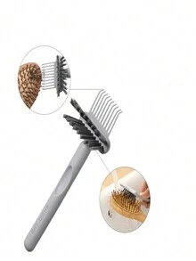 1 件梳子清洁刷，极简主义空心气垫清洁刷，卷发和头皮按摩清洁工具 - 橘色 - 查看 4