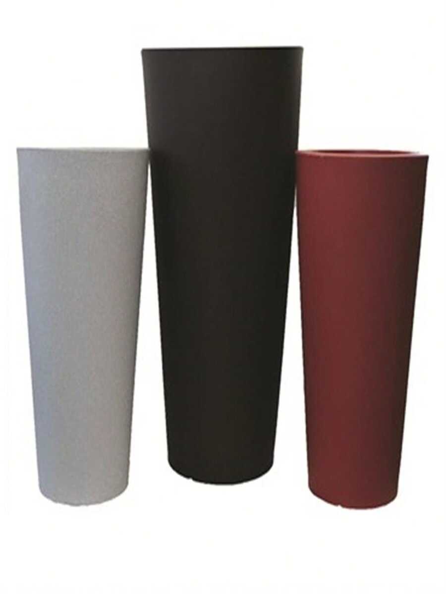 Tusco Products Vaso Quadrato Cosmo Tall Planter - Nero, 66 Cm, In Plastica Resistente Per Esterno E Interno
