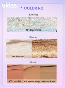 ukiss UKISS 1.5g Shimmer Liquid Eyeshadow, Shimmer, Long-Lasting Bright Shimmer Eyeshadow, Light, Smooth