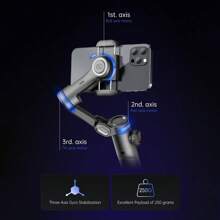 3-Axis Gimbal Stabilizer For Smartphone With RGB Fill Light Professional Handheld Gimbal Stabilizer For Phone Sports - 智慧XE套件 - 查看 3
