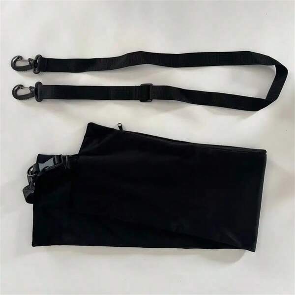 1pc Black Polyester U-Shaped Travel Pillow, Can Be Filled With Clothes, Suitable For Indoor And Outdoor Use