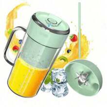 Vaso Licuadora Portátil de 420 ml Tipo Taza de 6 Aspas - Verde Oliva - Ver 6