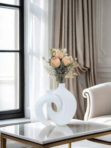 2pcs Resin Creative Home Decoration Vase, Wedding Decoration Vase, Bedroom, Study, Living Room Tabletop Vase, Two Sets Of Hug Vase, Couple Gift, Bohemian Style, Home Art Decoration, Fashion Decoration (Excluding Photo Decoration) Room Decor Flower Vase Glass Vase - White - View 14