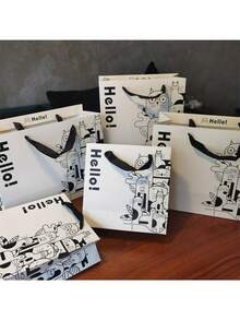 1pc Portable Festival Gift Bag, Shopping Bag, Clothing Packaging Bag, Birthday Gift Bag, Wedding Gift Bag - 1 - View 1