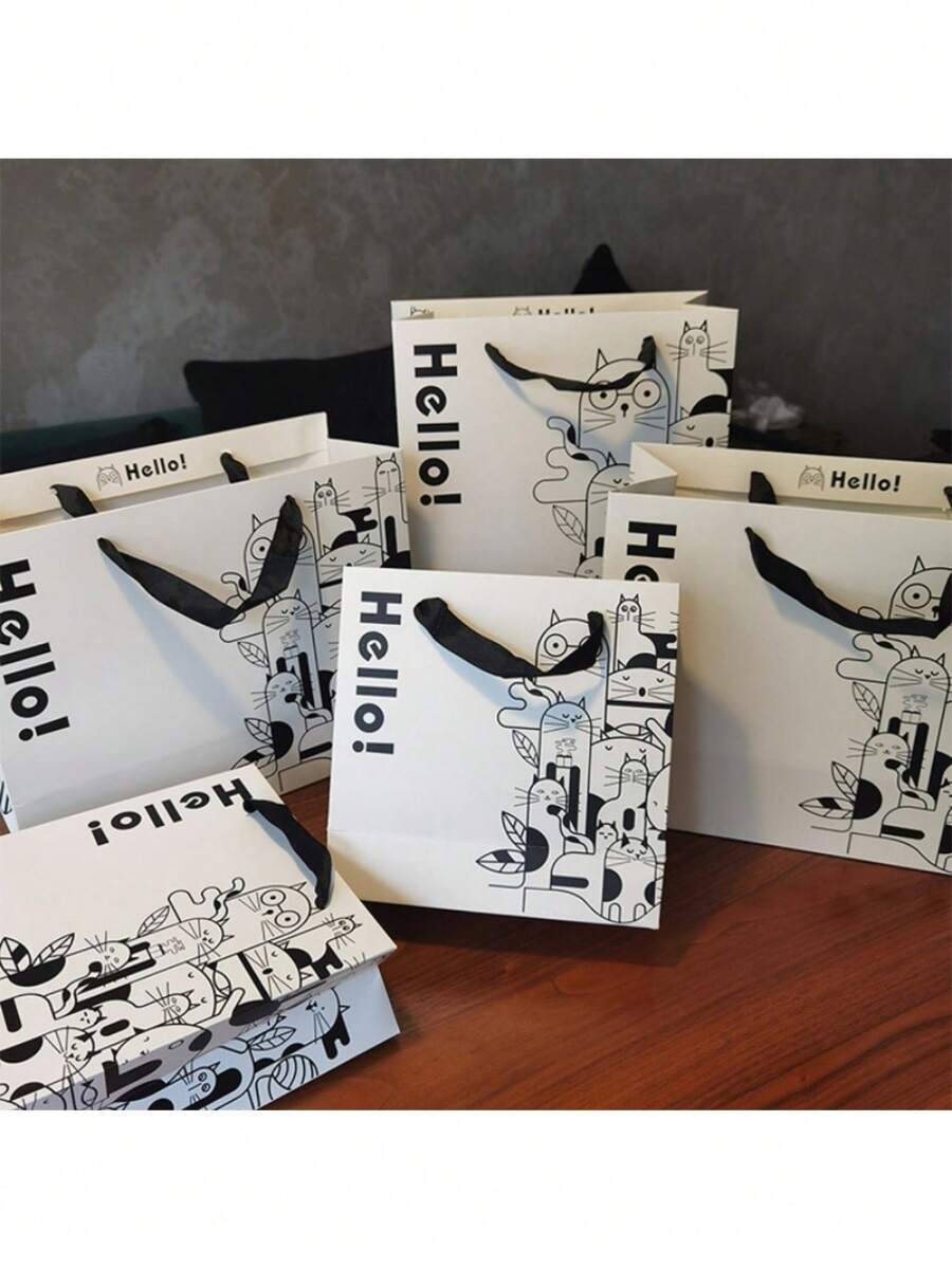 1pc Portable Festival Gift Bag, Shopping Bag, Clothing Packaging Bag, Birthday Gift Bag, Wedding Gift Bag - 1 - View 1