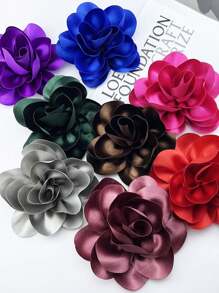 Exaggerated Handmade Satin Big Flower Brooch For Women Fashion Jewelry Wedding Party Christmas Gift Valentines