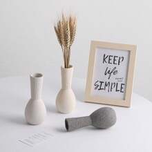 1pc Creative Coffee Table Decor Vase For Flower Arrangement, Home Accent - Black - View 4