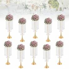 ZhdnBhnos LINSIE 10Pcs Tassel Flower Stand Tall Trumpet Vase For Wedding Tabletop Decor The Best Gift/Present For Family&Friends Happy Christmas