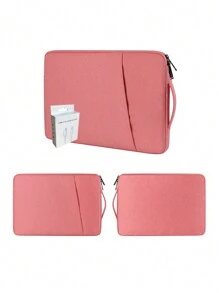 Laptop Sleeve Bag Compatible With 13/14/15/16 Inch Air/ Pro/IPad/Surface/ Apple Laptop/Dell/HP Computer Bag Accessories Polyester Case With Pocket[Gift Rhinestone Data Cable] - Multicolor - View 26