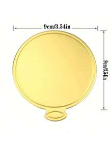 20入組迷你金色圓形硬質紙杯蛋糕底盤，紙板蛋糕底托，適用於杯形蛋糕、婚禮生日派對甜點展示托盤，可用於派、蛋糕、撻和糕點減重禮袋 - 彩色 - 查看 2