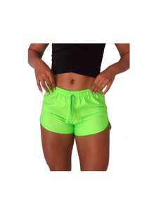 SHORT TACTEL WOMEN'S BEACH - Lime Green - View 3
