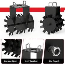 Disc Harrow Implements ATV Food Plot Equipment Impact Implements ATV/UTV Disc Harrow Plow Scraper Blade For Improving Soil Quality And Crop Yield Break Up Ground (Disc Harrow)