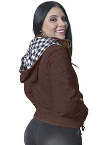 Women's Seasonal Lightweight Thermal Short Jacket Jacket - 野牛 - 查看 4