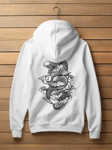 KANGARU Chinese Dragon Sweatshirt Blouse 2373 FLUXOGEEK - trắng - Xem 1