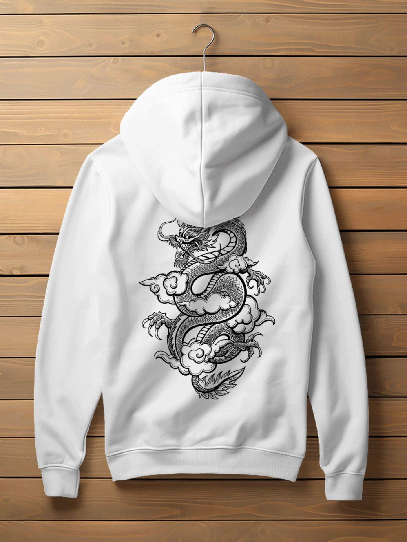 KANGARU Chinese Dragon Sweatshirt Blouse 2373 FLUXOGEEK - trắng - Xem 1