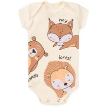 Kit 8 Peças Body Bebê Manga Curta Roupas de Bebê 100% Algodão