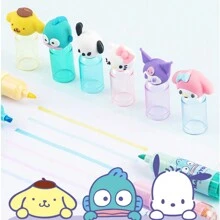3PCS Sanrio Color Highlighters Kuromi Hello Kitty My Melody Mixed Color Highlighters Cinnamoroll Pompom Purin Hangyodon Colorful Stationery Pens School Stationery Supplies - Multicolor - View 4