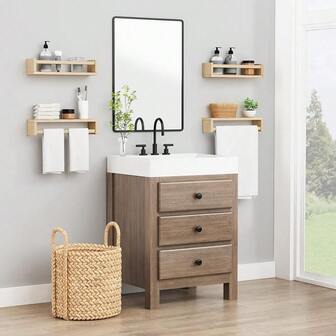 1pc Nursery Book Shelves Floating Bookshelves, Nursery Decor Solid Wood Wall Mounted Shelves For Books, Toys And Decor Storage Organizer For Bathroom Room Decor