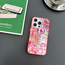 Apple A Relief Craft Phone Case Compatible With IPhone16/7/8/11/12/13/14/15/X/XR/Xs/Plus/Pro/Pro Max/SE2 - pink[0] - View 4