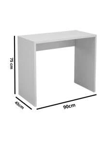 Desk Modern Side Table Home Office White 70cm - View 3