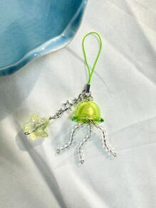 创意水母 Diy Y2k 手机吊饰、星形装饰 W2e 手机挂绳、包包吊饰、水母爱好者手机挂绳、送给朋友和情侣的最佳礼物 - 彩色 - 查看 2