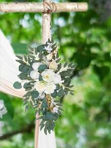 Lingqing Decoration Set Of 2 Wedding Arch Flowers,Artificial Flowers For Wedding Decor, Wedding Decorations For Reception And Wedding Backdrop, Valentine Day, Gift Gifts Birthday Graduation
