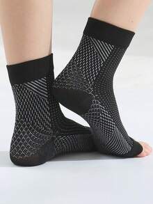 Sports Outdoor 3 Pairs Ankle Compression Socks, Elastic Nylon Foot Sleeve For Sports, Yoga - Multicolor - View 10