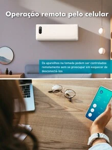 Tuya Smartphone Controlled Multi-Socket Power Filter,3 Sockets 3 USB,AC100-240V - 黑色 - 查看 5