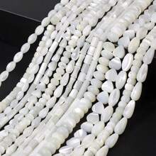 Natural Shell Beads Tube Rice Shape Heart Mother Of Pearl Shell Loose Beads For Jewelry Making Bracelet DIY Accessories - Shell Beads - View 2