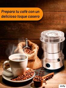Molino de Cafe en Grano y de Especias 85g Molinillo Eléctrico 150W Cuchillas Acero Inoxidable Para Cocina Moledor Trituradora Pulverizador de Granos Arroz Avena - Tipo de Enchufe A USA (110-127V) - Ver 6