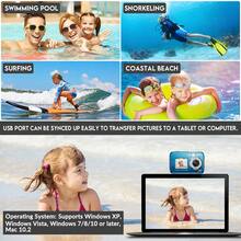 Nicamery 4K Waterproof Camera Underwater Camcorder With 32GB Card, Adapter, Dual Screen Selfie, 48MP 16X Digital Zoom Camcorder With Fill Light, 11FT Underwater Camera For Teenage Snorkeling, With 2 Batteries