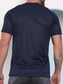 Kit 3 Camisetas Camisas Manga Curta Gola Redondo Lisa Basico Simples Stripe Preto-branco Todos os Cores Gola Redonda Dry-Fitness Respiravel  Academia Casual Para Homem