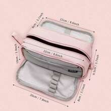 Estojo de lápis de grande capacidade, estojo multifuncional para canetas, estojo para canetas em cores de macaron para estudantes, armazenamento de papelaria, material de escritório escolar, volta às aulas, volta às aulas, material escolar, estojo para lápis, mochila escolar