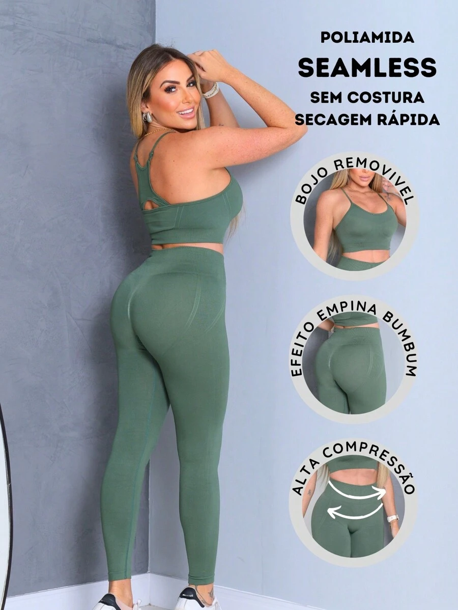 Women Sports Sets - xanh quân đội - Xem 1