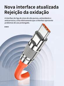INOVA Carregamento Rápido Cabo Micro-USB, V8, Tipo C, USB-C, 3.4A, Liga de Zinco Cabo De Dados Reforçado Para Samsung Androide Carga Cabo Acessórios Do Telefone, 1M - Laranja - Visão 9