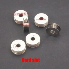 EDCUEBE7 30件工業縫紉機線軸，耐用鋁製帶溝槽線軸，服裝機械縫紉配件，適用於 Bernina Brother Riccar Lock Pfaff 1200 縫紉機 #55623S #SA159#H12413002（剪刀顏色隨機） - 銀色 - 查看 4