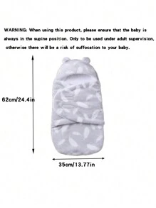 1pc Cartoon Print Baby Swaddle Wrap, Soft Flannel Newborn Infant Stroller Blanket Receiving Blanket, Spring & Autumn Love Valentine