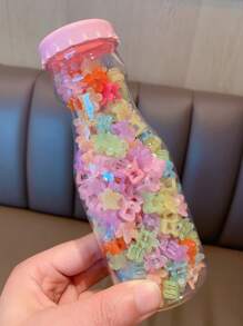 150件/瓶儿童女童彩色星星花朵蝴蝶发夹宝宝可爱发爪小孩发饰套装 - 彩色 - 查看 16