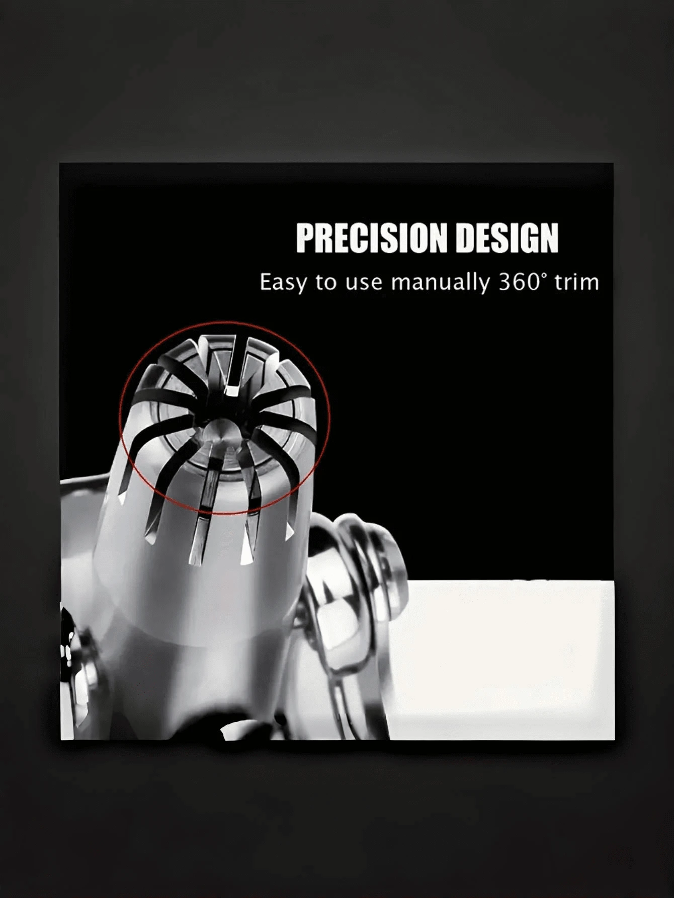 1pc Unisex Washable Manual Nose Hair Trimmer, Stainless Steel, Portable