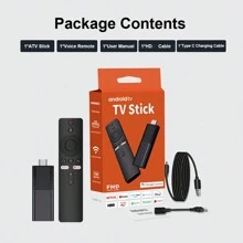 1pc,I96 D1 TV Stick,With  [2GB RAM+16GB ROM],Ultra 4K UHD ATV 2.4G 5G WiFi Voice Remote Control Assistant Build In Powered By Android ATV Plug-In Smart TV,For Android TV Stick , 4K HD Streaming Device For TV And Projector - Black - View 11