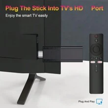 1pc,I96 D1 TV Stick,With  [2GB RAM+16GB ROM],Ultra 4K UHD ATV 2.4G 5G WiFi Voice Remote Control Assistant Build In Powered By Android ATV Plug-In Smart TV,For Android TV Stick , 4K HD Streaming Device For TV And Projector - Black - View 5