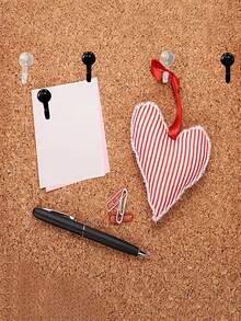 Haczyki na wciskane szpilki, plastikowe główki Haczyki na tablicę korkową Dekoracyjne pinezki na kciuki Haczyk do fototapety, tablicy ogłoszeń, ściany domowej, przyborów szkolnych do domowego biura - Wielokolorowe - Zobacz 3