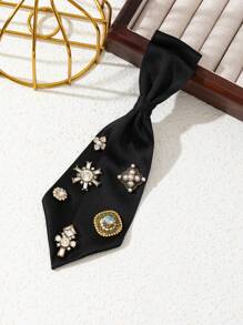 1 pieza Broche de señora con diseño elegante de aleación, emblema real y rhinestones, regalo de joyería de lujo para uso diario - clásico - Ver 14