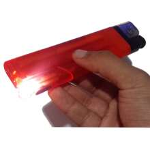 Encendedor Gigante Azul Mate Con Lámpara de Luz Led 15 centímetros - Azul - Ver 4