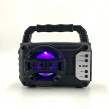 Altavoz Inalámbrico Para Exteriores De Subwoofer De Doble Canal Negro, Subwoofer De Audio Inalámbrico, Tarjeta De Inserción De U Disco, Sonido Envolvente 3d, Altavoz Portátil Para Exteriores - Negro - Ver 1