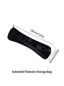 1/2 peças Bolsa de armazenamento de talheres, bolsa de armazenamento de talheres com zíper, colher de aço inoxidável e pauzinhos, bolsa portátil multicolorida de viagem, bolso de armazenamento de talheres reutilizável, perfeita para viagens ao ar livre, acampamento, escritório, bolsa de almoço isolada, bolsa de lancheira feminina para mulheres, material escolar, acessórios